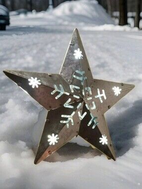 ASHLAND: 12” METAL: CHRISTMAS: SNOWFLAKE: STAR: LED: TREE TOPPER: BRAND NEW